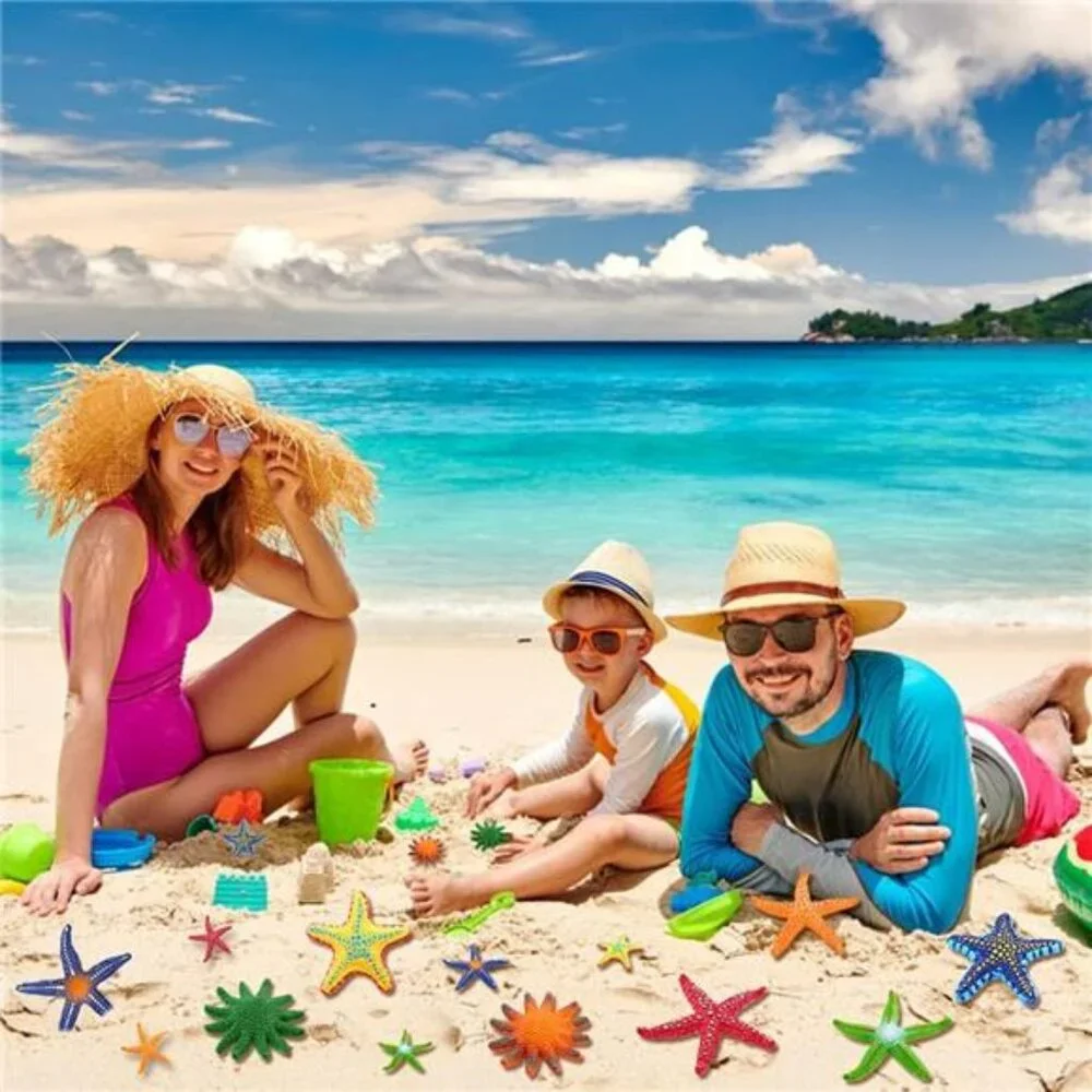 Kids 16 Pieces Big Diving Pool Toys, Beach Colorful Starfish Summer Swimming Toy